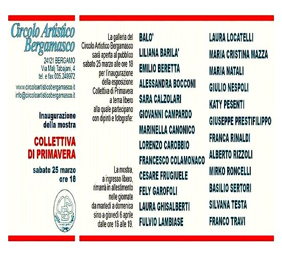 Marinella Canonico espone a Bergamo